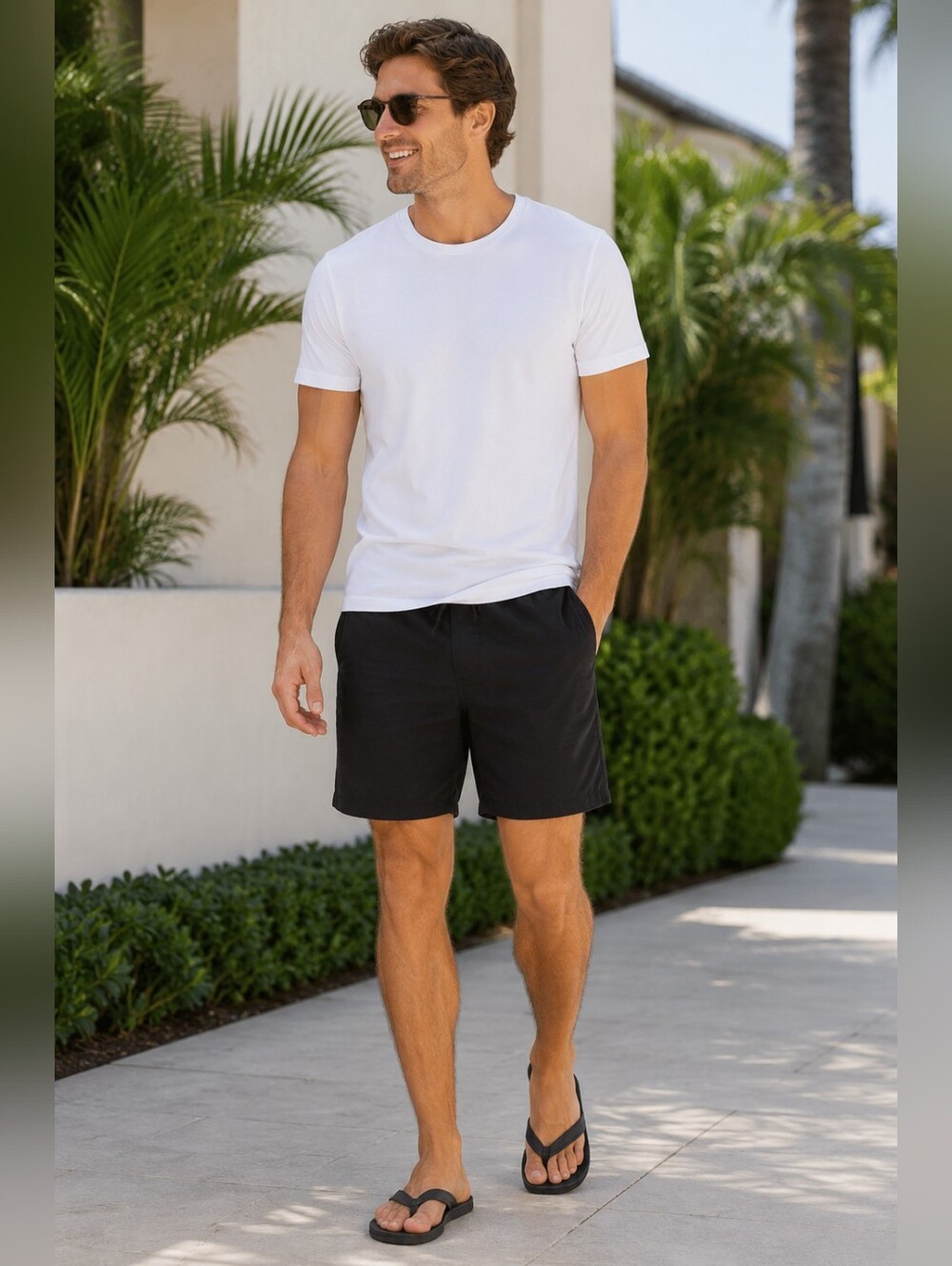 Honor the Gift Sonic Brushed 7" Shorts in Black Casual Minimalist Men's 34